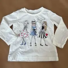 ELFINDOLL 西松屋イラスト付き長袖カットソー 90