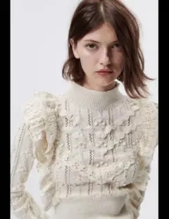 ZARA フリルニットセーター　ザラ