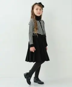 【最終値下げ】kate spade 千鳥柄 ニットワンピース　130　新品