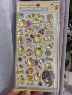 ポムポムプリン 3Dボンボンドロップシール