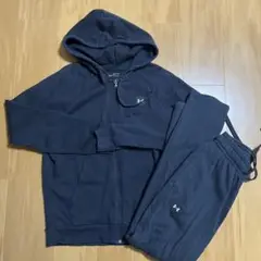 UnderArmour ブラック フルジップパーカー パンツ　セットアップメンズ