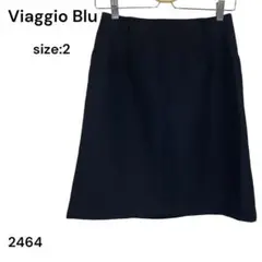 Viaggio Blu ビアッジョブルー　スカート　ひざ丈　黒　2 おしゃれのサムネイル