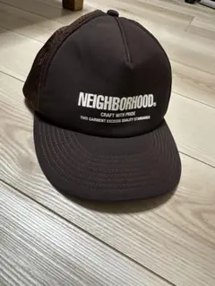 未使用に近い　NEIGHBORHOOD メッシュキャップ 夏に最適　ブラック系のサムネイル