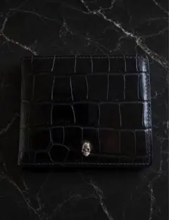 ALEXANDER McQUEEN 二つ折り財布 スカル　定価6万　ドクロ