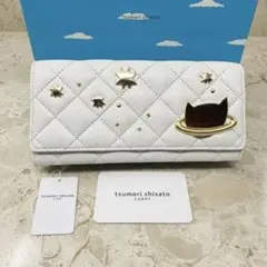 tsumori chisato 長財布 七星宇宙ネコ ツモリチサト ホワイト 星のサムネイル
