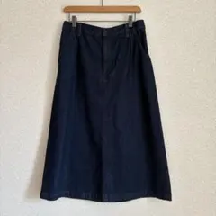無印良品 デニムAラインスカート 木の実から作ったカポック混