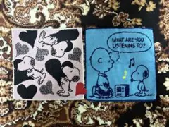 スヌーピー　タオルハンカチ　2枚セット