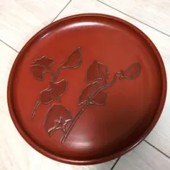 漆器 花模様の盆