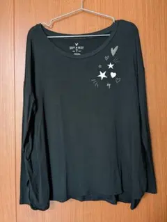 American Eagle 長袖カットソー ブラック 星柄のサムネイル