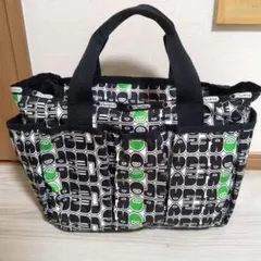 LeSportsac レスポートサックトートバッグ ブラック/グリーン