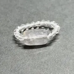 BR1189 天然石 パワーストーン ビーズリング クラウディクォーツ 天然水晶
