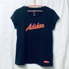 adidas プリントTシャツ ロゴ スポーツ ストリート シンプル 黒 Y2K