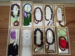 S*e様 高級念珠10点セット①（オリーブ・木製・風月珠）