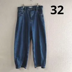 【ユニクロ＆JW ANDERSON】ワイドフィットジーンズ 32インチ ブルー