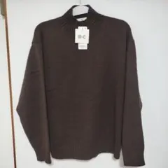 UNIQLO :C ローゲージハイネックセーター L ブラウン