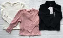 ☆新品☆キッズ 女の子 長袖 トップス ニット3枚セット♪110cm ユニクロ他