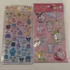 ぷ*様 サンリオ　うるちゅるポップシール　シャカシャカステッカー 2種セット