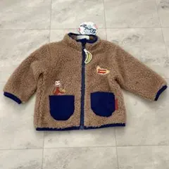 【新品】 80 おさるのジョージ フリースジャケット もこもこ GEORGE