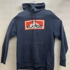 XLARGE ネイビー フード付きパーカー サイズM