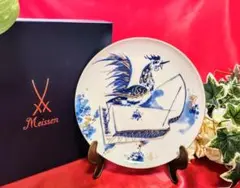 マイセンMeissen【美品箱栞付】2005年イヤープレート陽気なピアノ鶏　飾皿