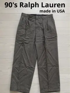 90's Ralph Lauren check slacks USA製