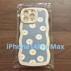 花柄 シリコン製ソフトケースiPhone14Pro Max