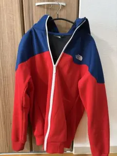 「THE NORTH FACE ノースフェイス パーカー L 赤 ネイビー」