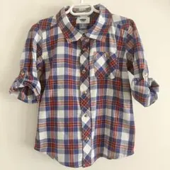未使用☆OLD NAVY☆100チェックシャツ