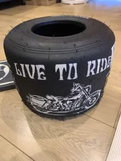 レーサータイヤ使用 バイクデザインのインテリア オブジェ