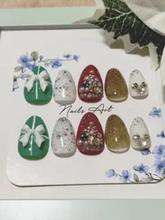 ネイルチップ ジェルネイル ディズニー クリスマス