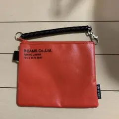 bpr BEAMS ターポリン ロゴ ポーチ　中古品のサムネイル