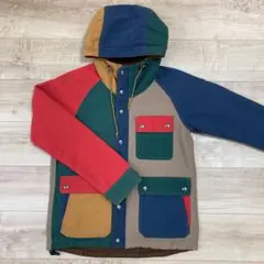 grnのリバーシブル マウンテンパーカー クレイジーカラー（S）キャンプに◎
