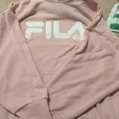 FILA ピンク パーカー ロゴ入り