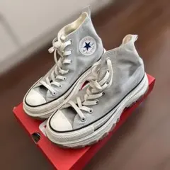Converse All Star グレー ハイカットスニーカー厚底24.5cm