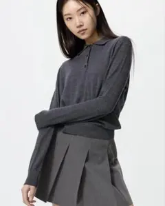 UNIQLO ユニクロ　メリノポロセーター グレー Mサイズ