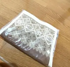 幾何学模様トートバッグ ブラウンアイボリー