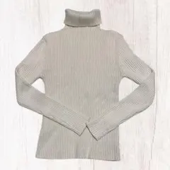 GRL タートルネックリブニットトップス[k8534v] Mサイズ アイボリー