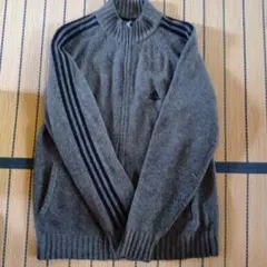 adidas ニットジャケット グレー Lのサムネイル