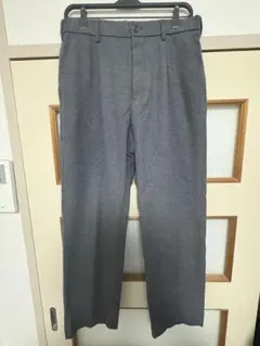 UNIQLO グレー スラックス M ワイドパンツ　古着
