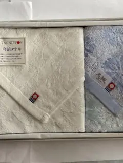 The NIPPON タオルセット ホワイト ブルー