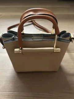 未使用2way ミニハンドバッグ ショルダー ベージュのサムネイル
