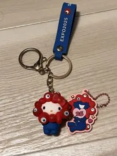 値下げEXPO2025 キティ ミャクミャク キーホルダー　ミャクミャクおまけ