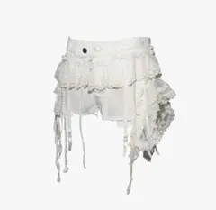 THEREDTHREAD veil frill garter shorts - メルカリ