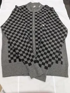 Black & White ジップアップ ニット L カーディガンのサムネイル
