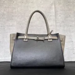 極美品 傳濱野 ミーティア トートバッグ レザー 肩掛け ネイビー 