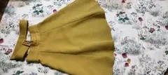 アプワイザーリッシェ　マスタードカラー　膝丈 フレアスカートベルト付き サイズ1