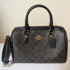 COACH コーチ ローアンサッチェルシグネチャーキャンバス ボストン バッグ