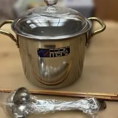 深型煮込み鍋セット　クック・モア18-8ステンレススチール　新品未使用のサムネイル