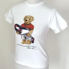 ラルフローレン ポロベアサーフボード Tシャツ y2k 短丈 ピチT ホワイトのサムネイル