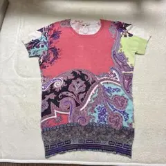 ETRO エトロ ペイズリー柄 半袖ニット シルク混のサムネイル